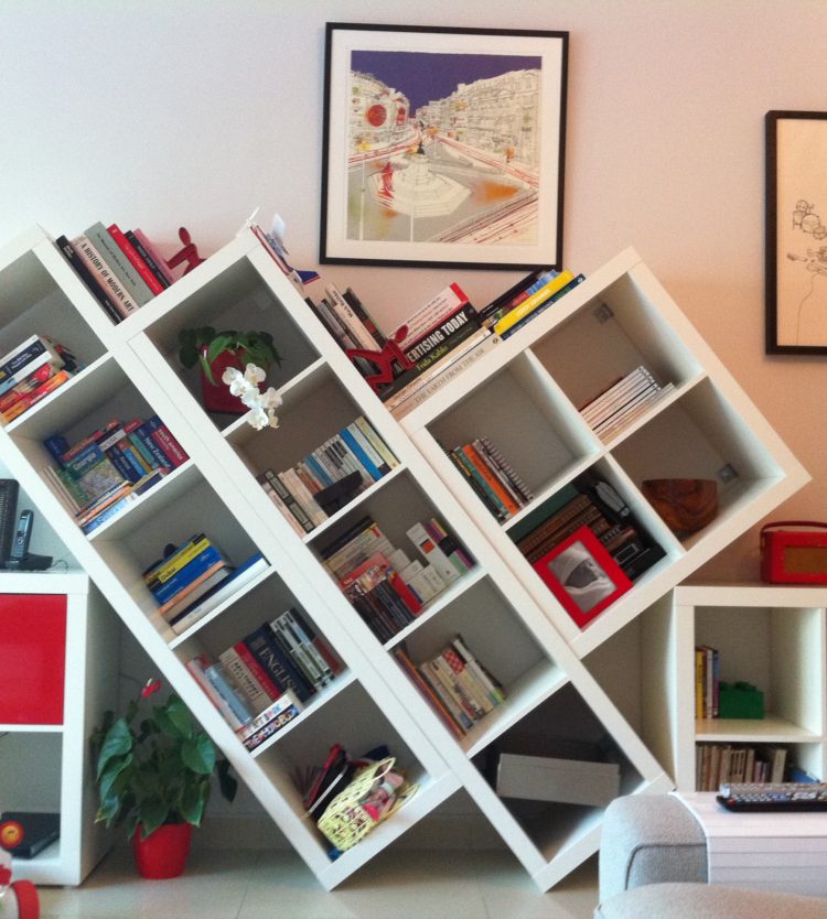 How to: Shelving unit with a twist… or tilt