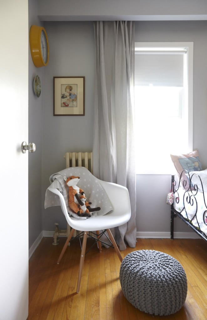 girls shared bedroom eames chair