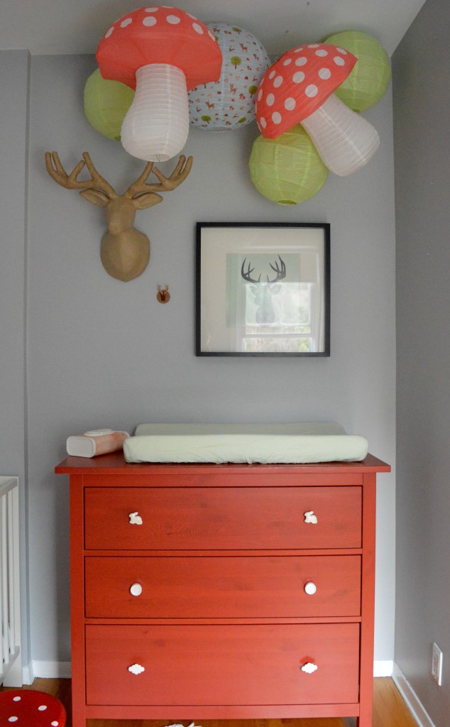 girl woodland nursery ikea hemnes hack 