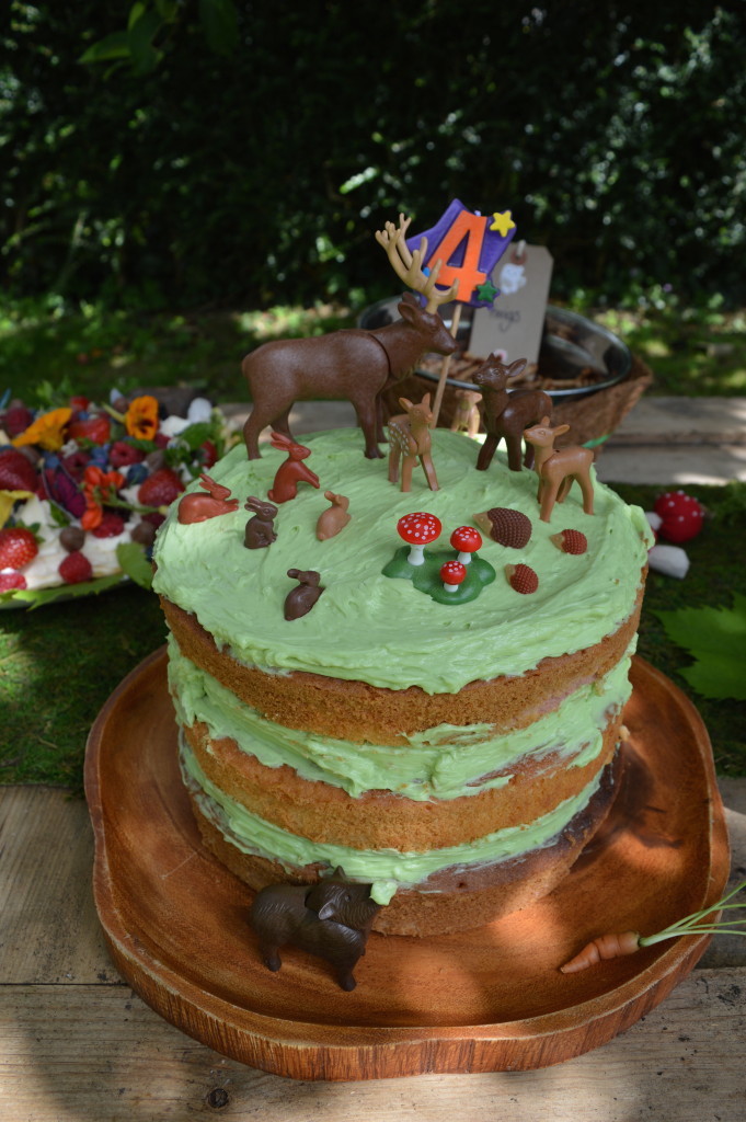 woodland party cake