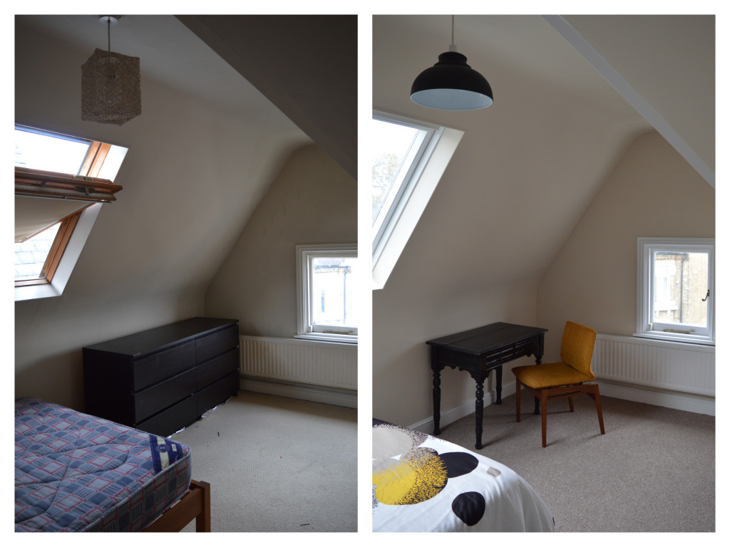 before after Brixton london flat bedroom