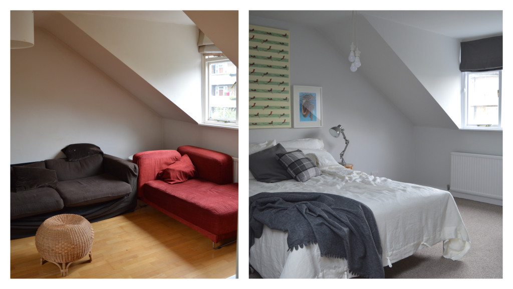 before after brixton london master bedroom