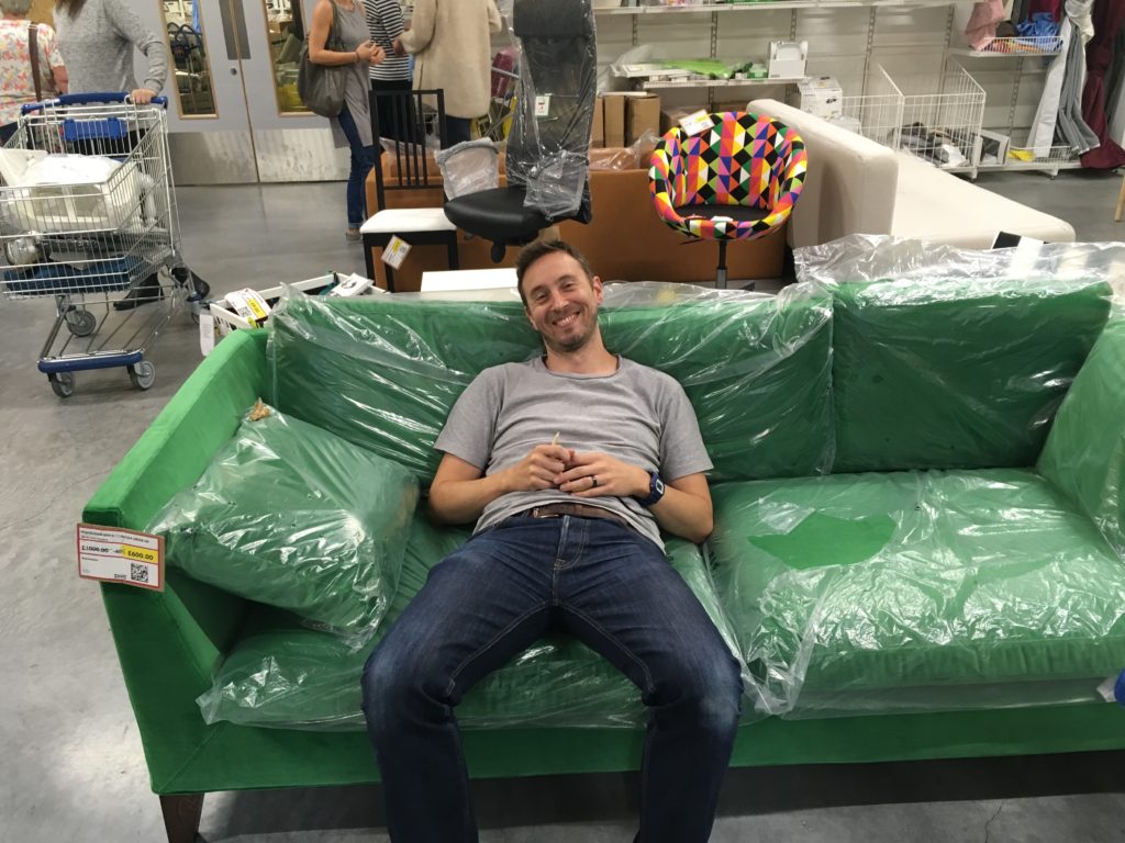Ikea STOCKHOLM sofa green velvet