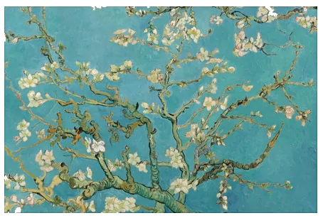 Ikea BJÖRKSTA almond blossom canvas