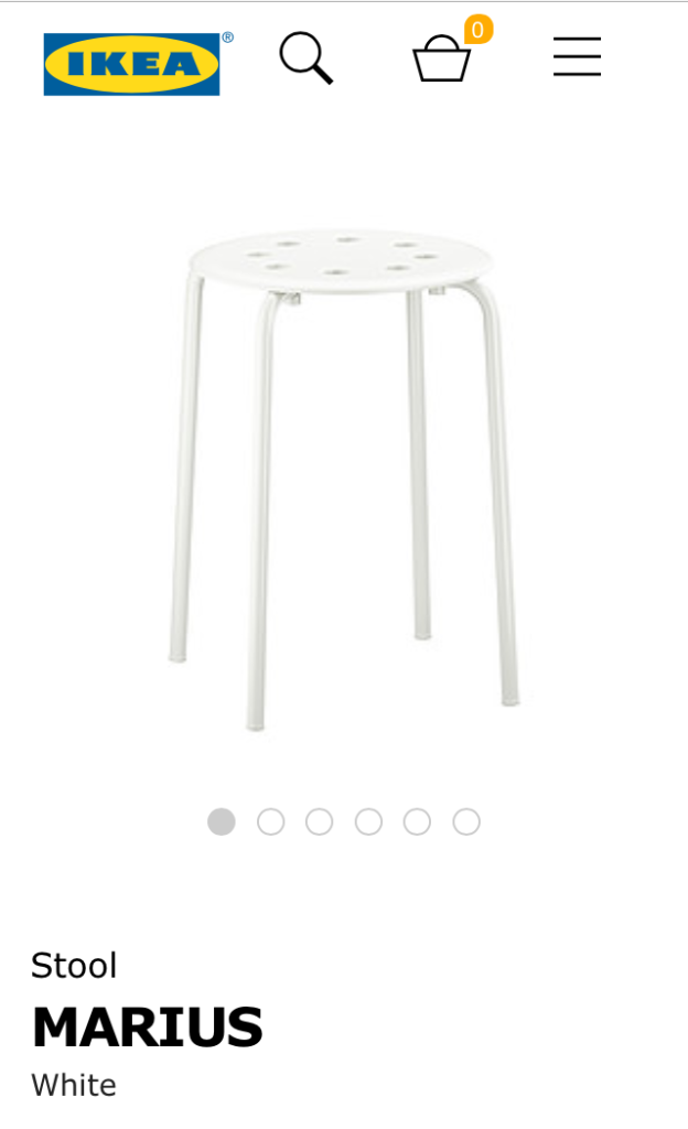 IKEA MARIUS stool white