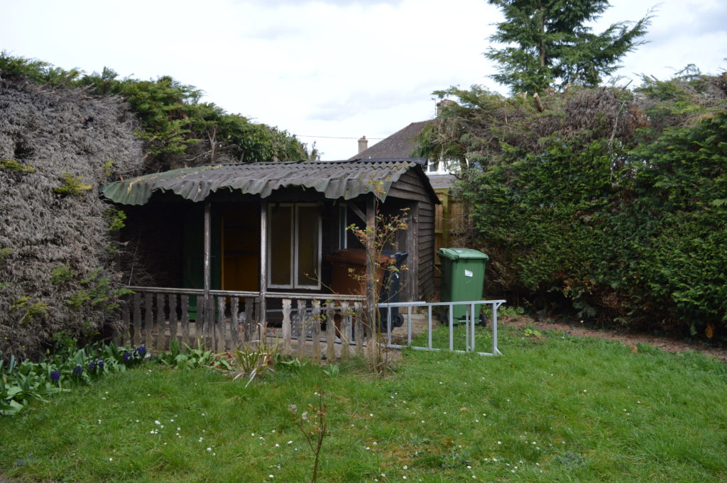 Garden shed before