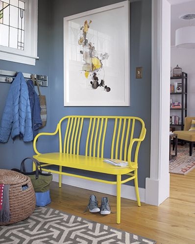 Sonny Yellow Bench Crate and Barrel