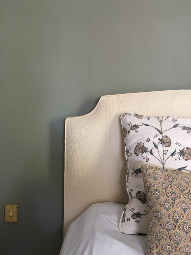 French house master bedroom Farrow & Ball Pigeon