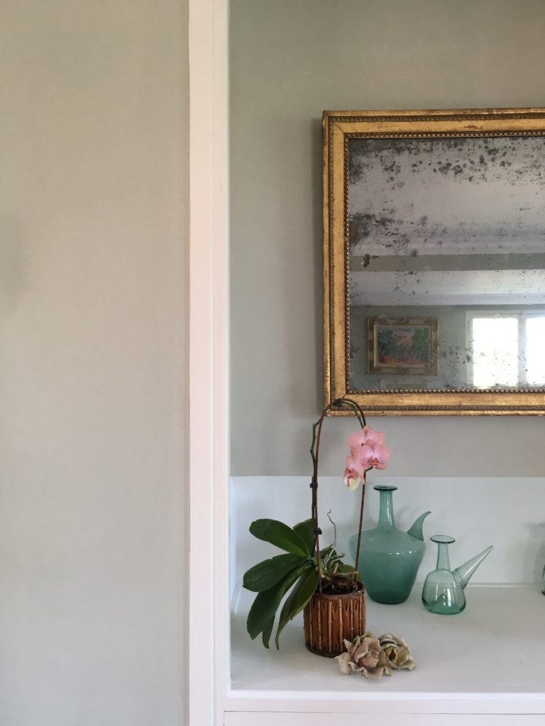 French house Sitting room Farrow & Ball Mizzle