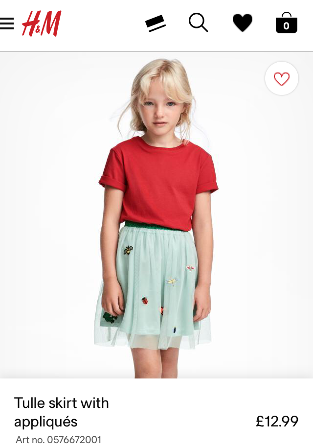 H&M Kids Tulle skirt with appliqués