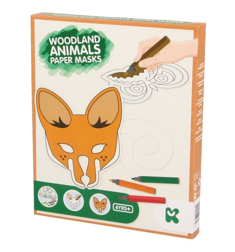 Keycraft Woodland Animals Paper Mask Craft Kit