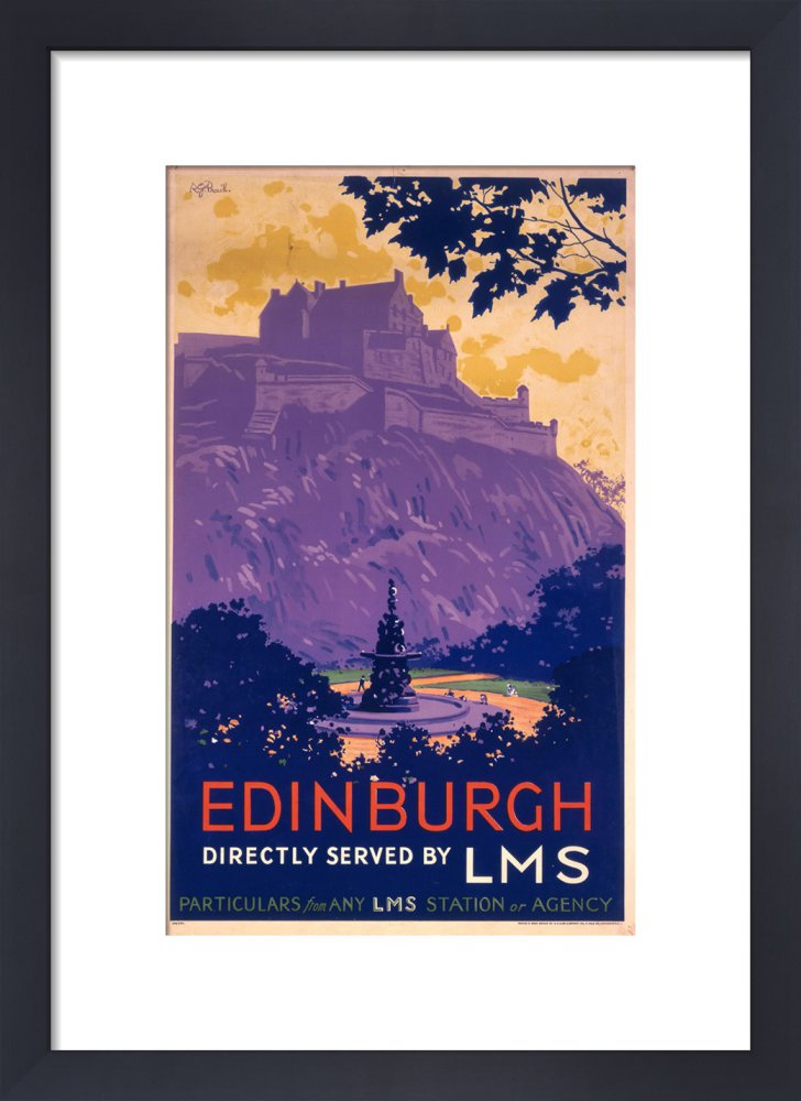 King & McGaw Edinburgh Castle Art print by National Railway Museum