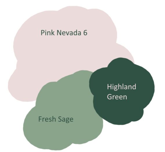 Pink and green styleboard