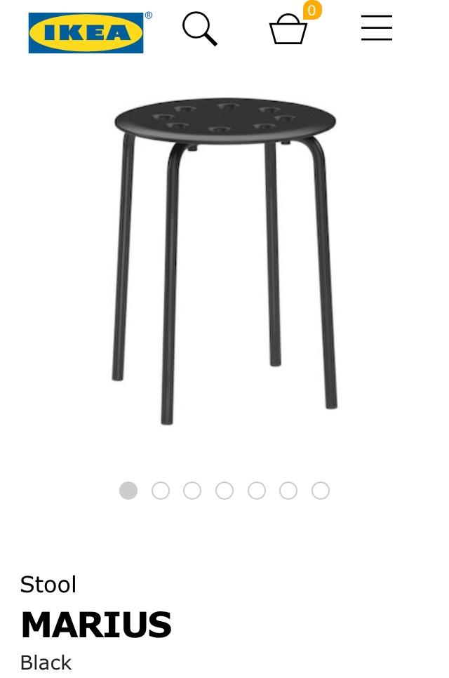 IKEA MARIUS stool black