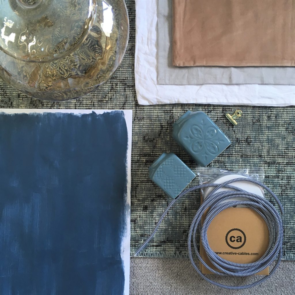 Farrow & Ball Stiffkey Blue bedroom palette