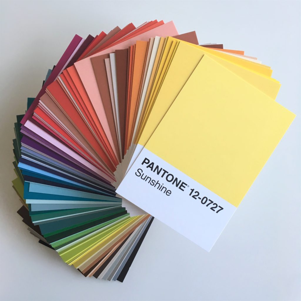 Pantone colour postcard wheel
