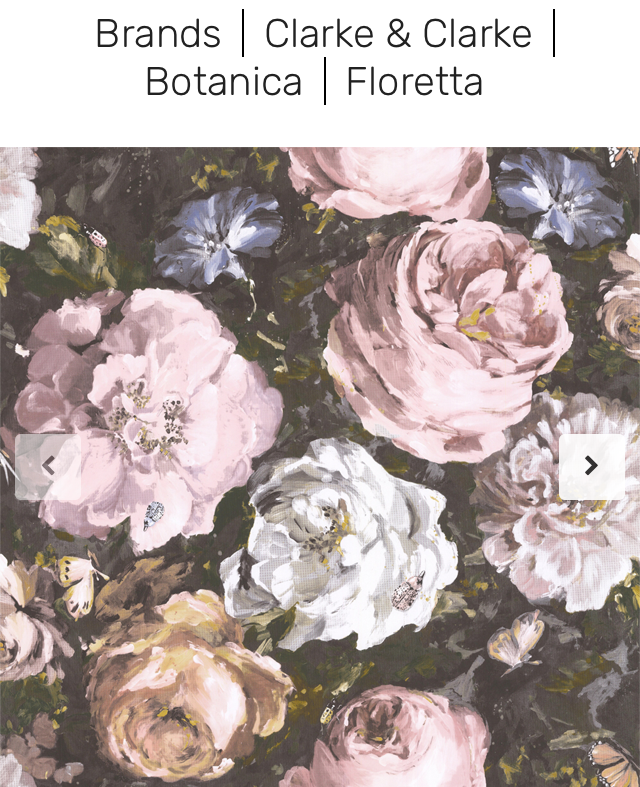 Clarke & Clarke Botanica Floretta in Blush and Charcoal