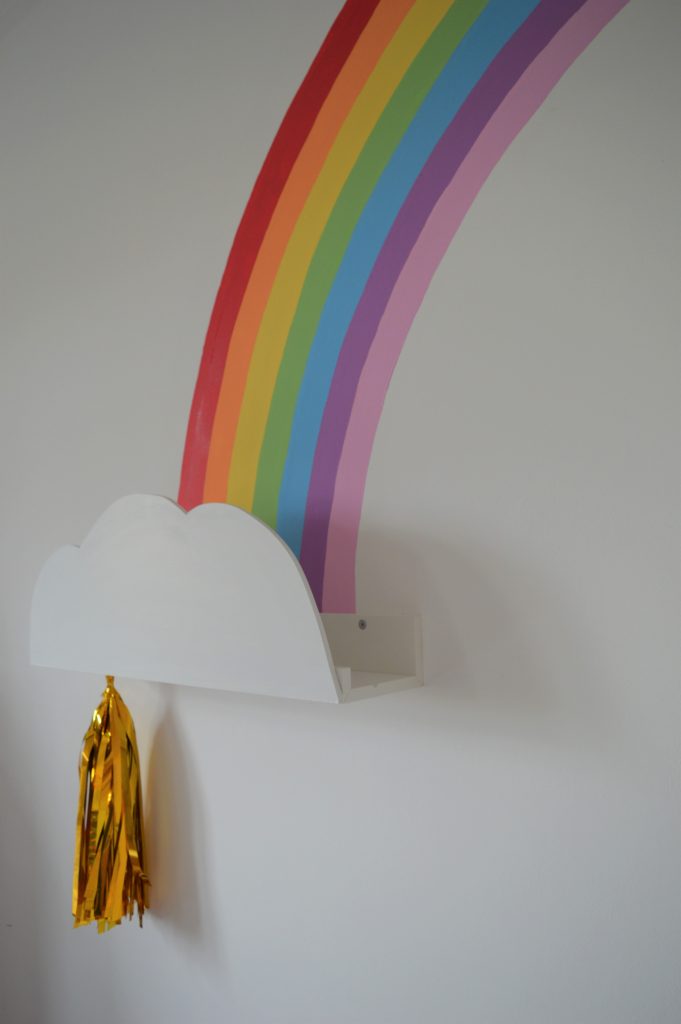 Valspar paint rainbow IKEA MOSSLANDA picture ledge hack