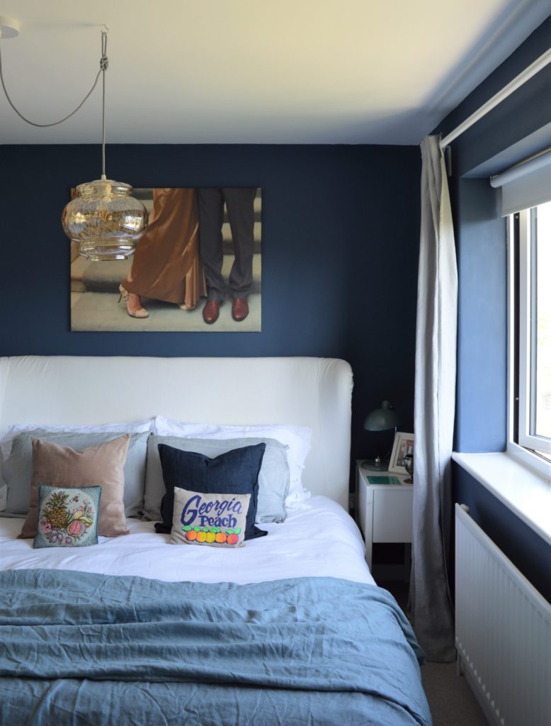 Farrow & Ball Stiffkey Blue bedroom