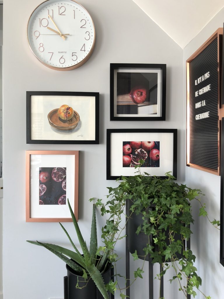 Pomegranate gallery wall
