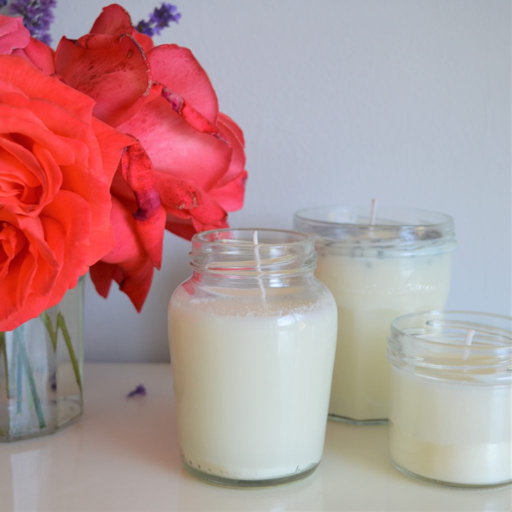 Soy wax candle making