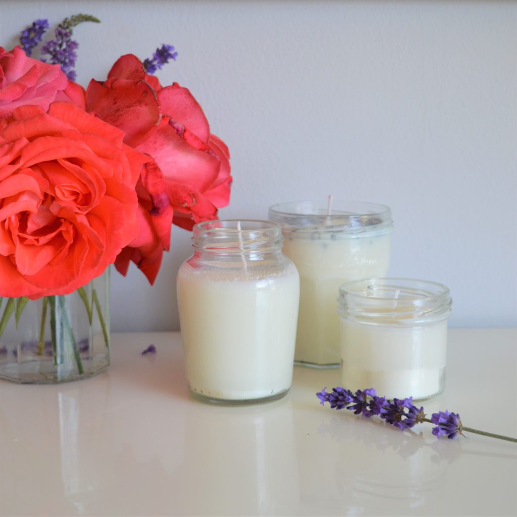 Soy wax candle making