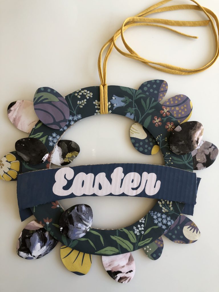 how to cardboard easter wreath wallpaper off cuts