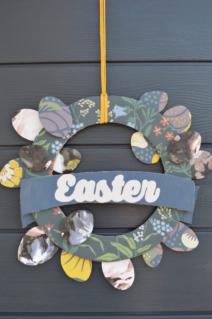 how to cardboard easter wreath wallpaper off cuts