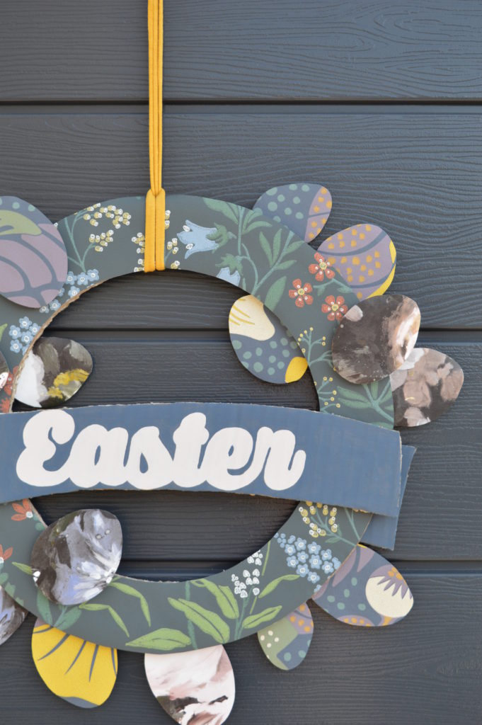 how to cardboard easter wreath wallpaper off cuts