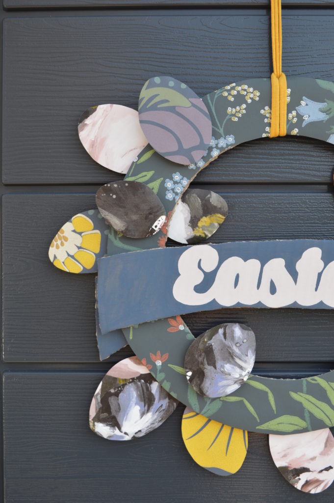 how to cardboard easter wreath wallpaper off cuts