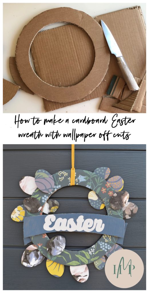 how to cardboard easter wreath wallpaper off cuts