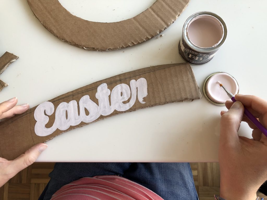 how to cardboard easter wreath wallpaper off cuts