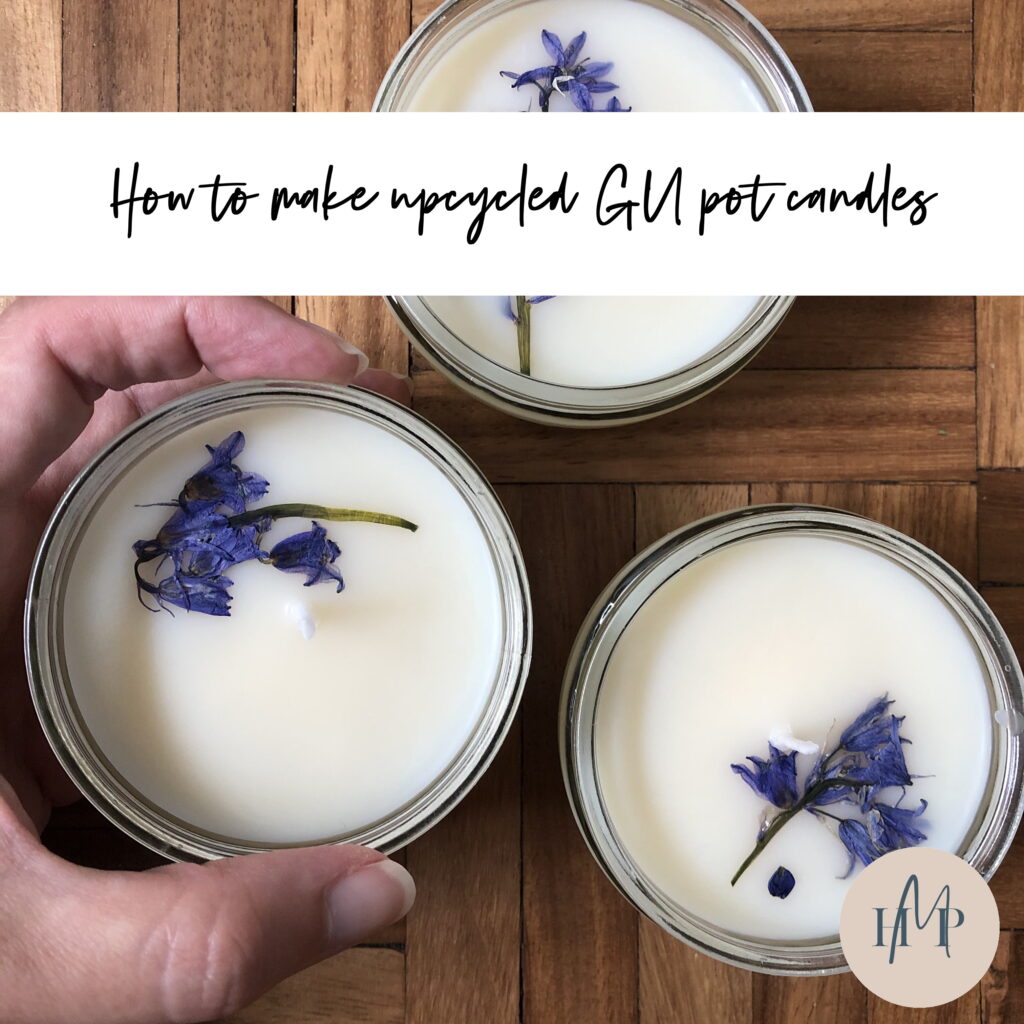 How to make upcycled GU pot candles tutorial Home Made Productions